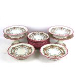 Victorian stone China dessert service.