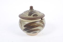 A Bernard Leach St. Ives studio pottery jam pot and cover.