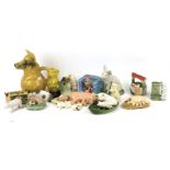 An assortment of pig related collectables.