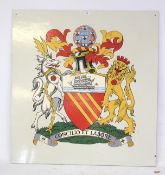 A contemporary coat of arms of the city of manchester.
