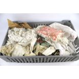 A quantity of Victorian linen and lace. A good range including tablecloths, etc.