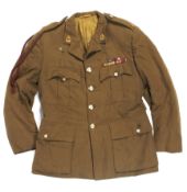 QE2 Royal Army Medical Corps major's jacket. By Moss Bros. with medal ribbons.