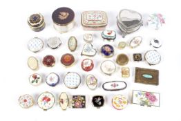 A comprehensive collection of pill and trinket boxes. Including Limoges, Crummbles, Del Prado, etc.