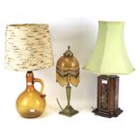 Three 20th century table lamps.