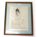 Harold Riley (1934-) signed limited edition print. 'Study of a woman', 1/72, 41.