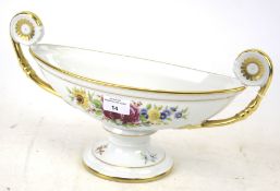 A Kaiser 'Monarchin' porcelain twin handle urn. H19.