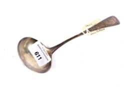 A Georgian silver sauce ladle. Maker Henry Nulting, London 1816, 49.2 grams.