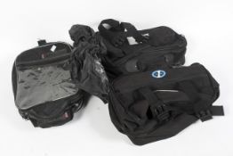 Assorted motorcycle bags.