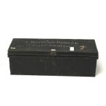 A military tin trunk 'Royal Engineers'. Marked G.