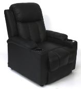 A contemporary lounge recliner armchair.