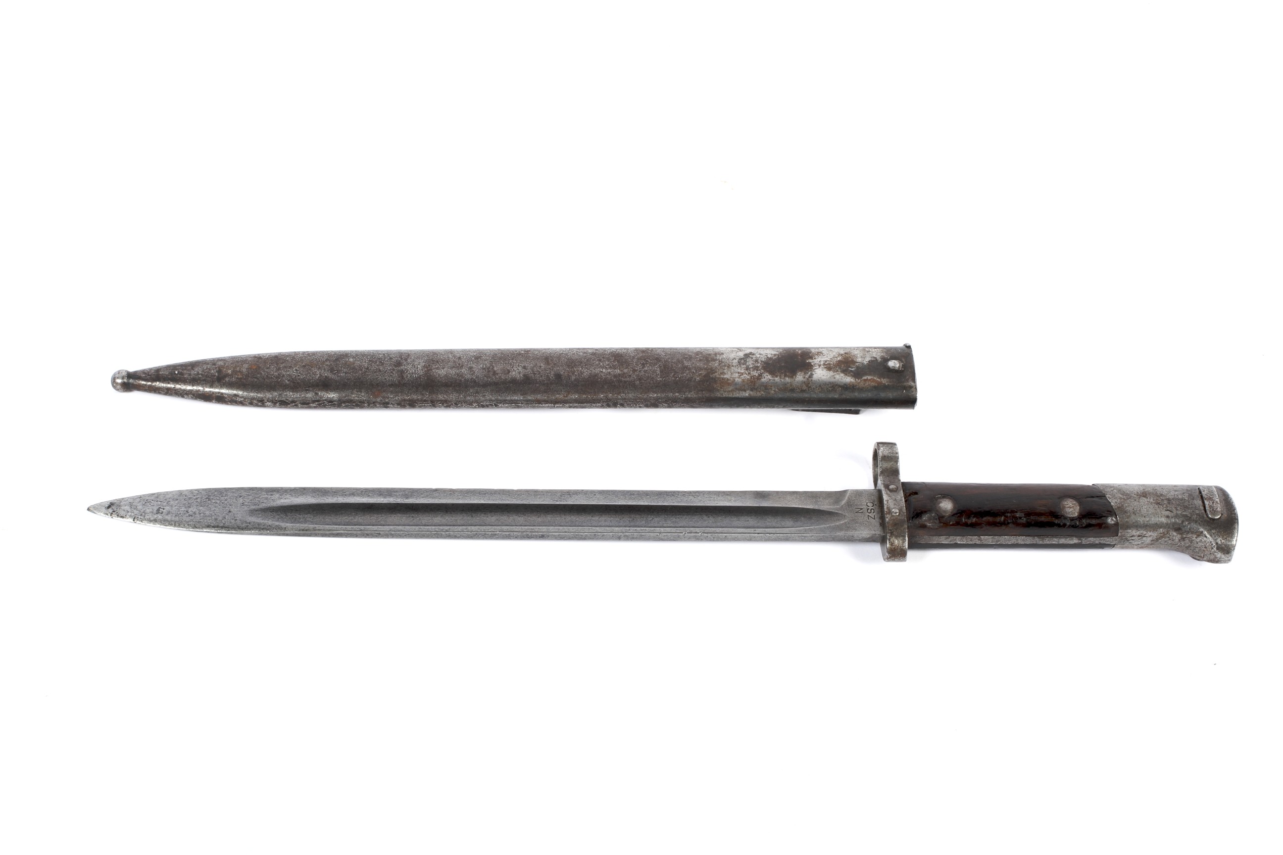 A Czech CSZ 24 Mauser bayonet and scabbard. 44.