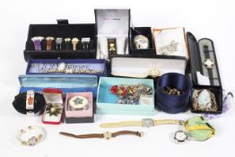 An assortment of costume jewellery and collectables. to included necklaces, watches, brooches, etc.