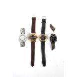 Four gentleman's wristwatches. Comprising two Timex, a Seiko and a Timex.