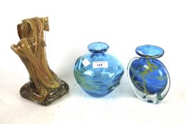 Three pieces of 20th century glassware.