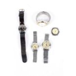 A collection of vintage and modern wrist watches.