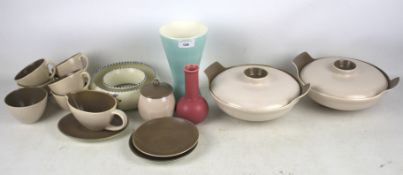 An assortment of mid-century Poole Pottery.
