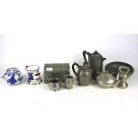An assortment of collectables. Including 'Tudric for Liberty' pewter, an oriental teapot, etc.