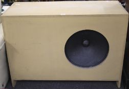 A large handmade speaker cabinet with 40cm bass speaker.