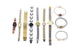 A collection of ten ladies dress watches. To include a Tissot, Rotary, Accurist, etc.