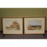 Two 19th century school landscape watercolours.