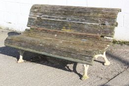 A vintage gargen bench.