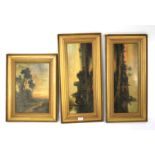 J Brill (late 19th/early 20th century), three oil on boards.