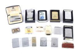 A comprehensive collection of lighters. To include Ronson and Zippo advertising, etc.
