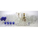 An assortment of 20th century and later glassware.