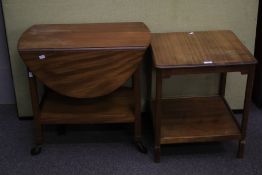 Two 20th century wooden tables.