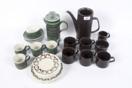 An IDEN Sussex studio four person coffee set including a coffee set and a J&K Meakin coffee set.