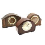 Three 20th century mantel clocks.