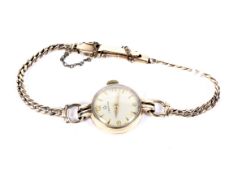 A lady's 9ct gold cased Certina bracelet watch, 13.