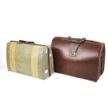 Two vintage briefcases.
