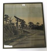 An early 20th century Chinese print on silk.