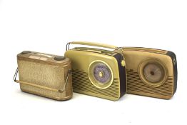 Three vintage radios.