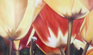 Alejandro Hermann (Argentina, 20th century), Tulips, oil on canvas.
