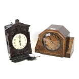 A 20th century Westminster mantel clock and Russian cuckoo clock.