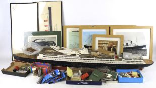 A collection of assorted Queen Mary related memorabilia.