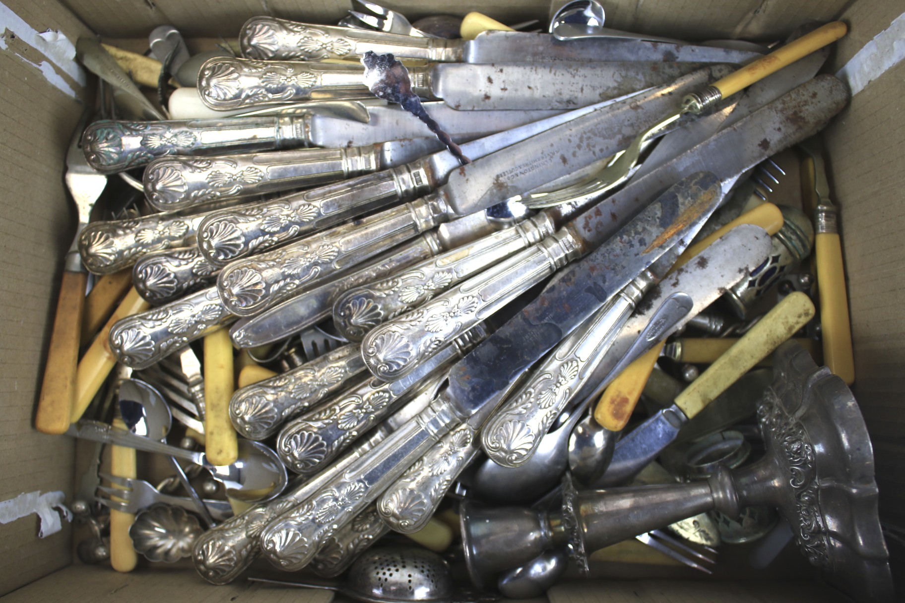 An assortment of flatware.