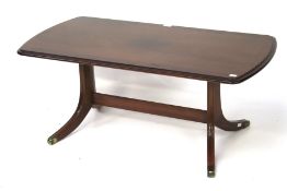 A reproduction Edwardian Regency style mahogany coffee table.