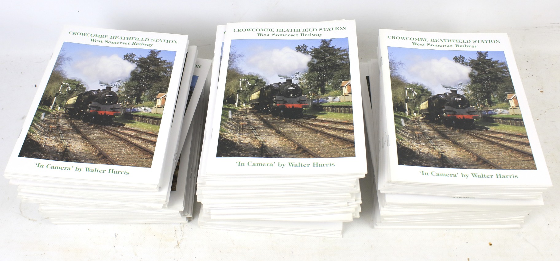 A box of Crowcombe Heathfield Station West Somerset Railway booklets.