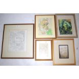 Frank Kendrick Owen - Five framed works,