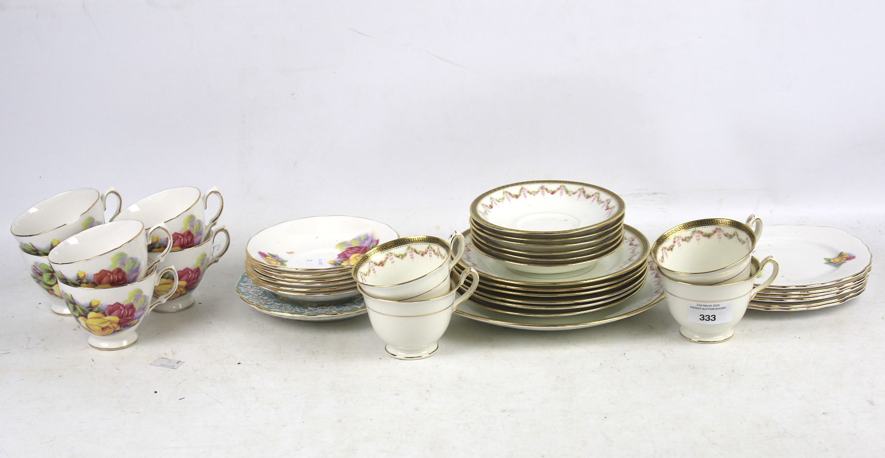 An Edwardian Court china tea service and Regent tea service.