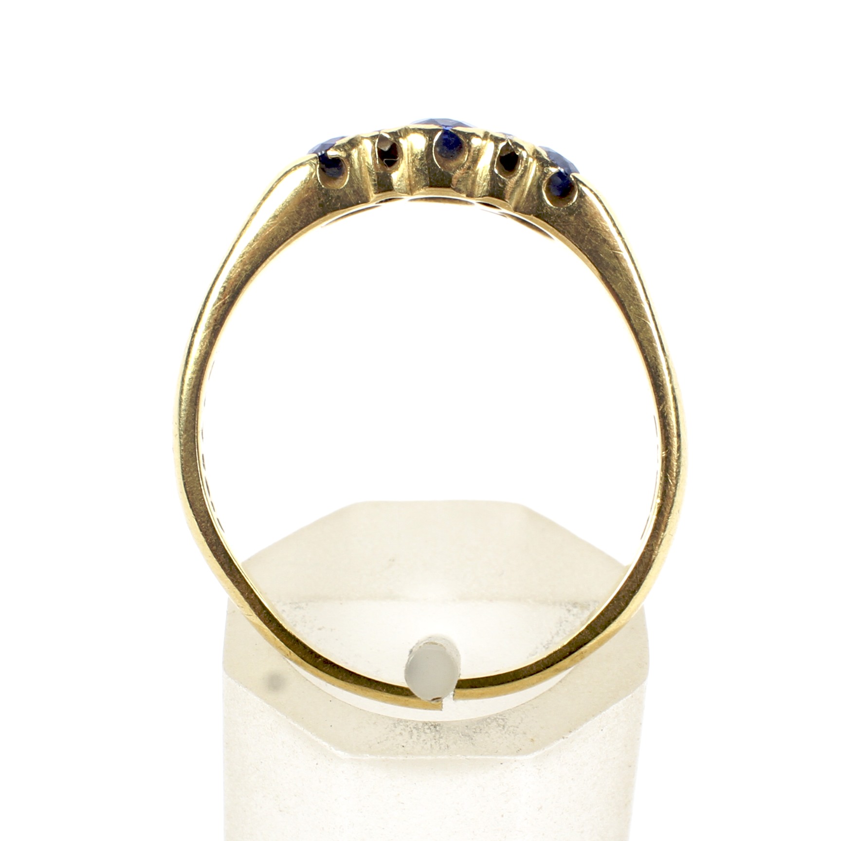 A vintage 18ct gold, sapphire and diamond dress ring. - Image 3 of 4