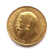 A George V (1910-1936) sovereign, 1913.