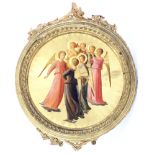 Italian School. A Group of Angels in the Italian Renaissance style of Fra Angelico.