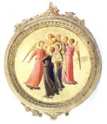 Italian School. A Group of Angels in the Italian Renaissance style of Fra Angelico.