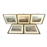 Five coloured lithographs with views of Hong Kong, four after Murdoch Bruce.