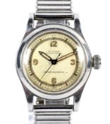 Oyster, Junior Sport, a mid-size stainless steel bracelet watch, circa 1939-40.