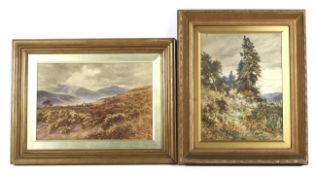 H C Jefferies (1862-1939), two framed late 19th Century School landscape watercolours.